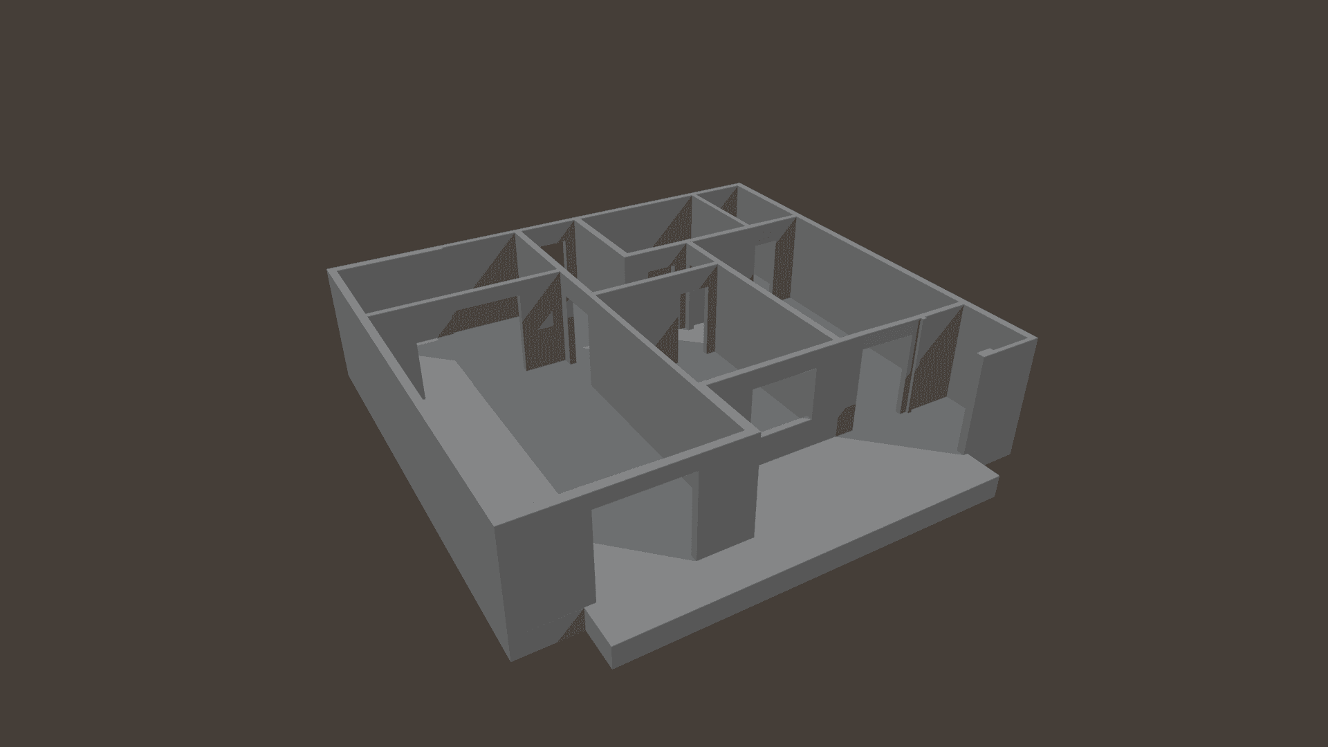 Base 3D reconstruction of the apartment section