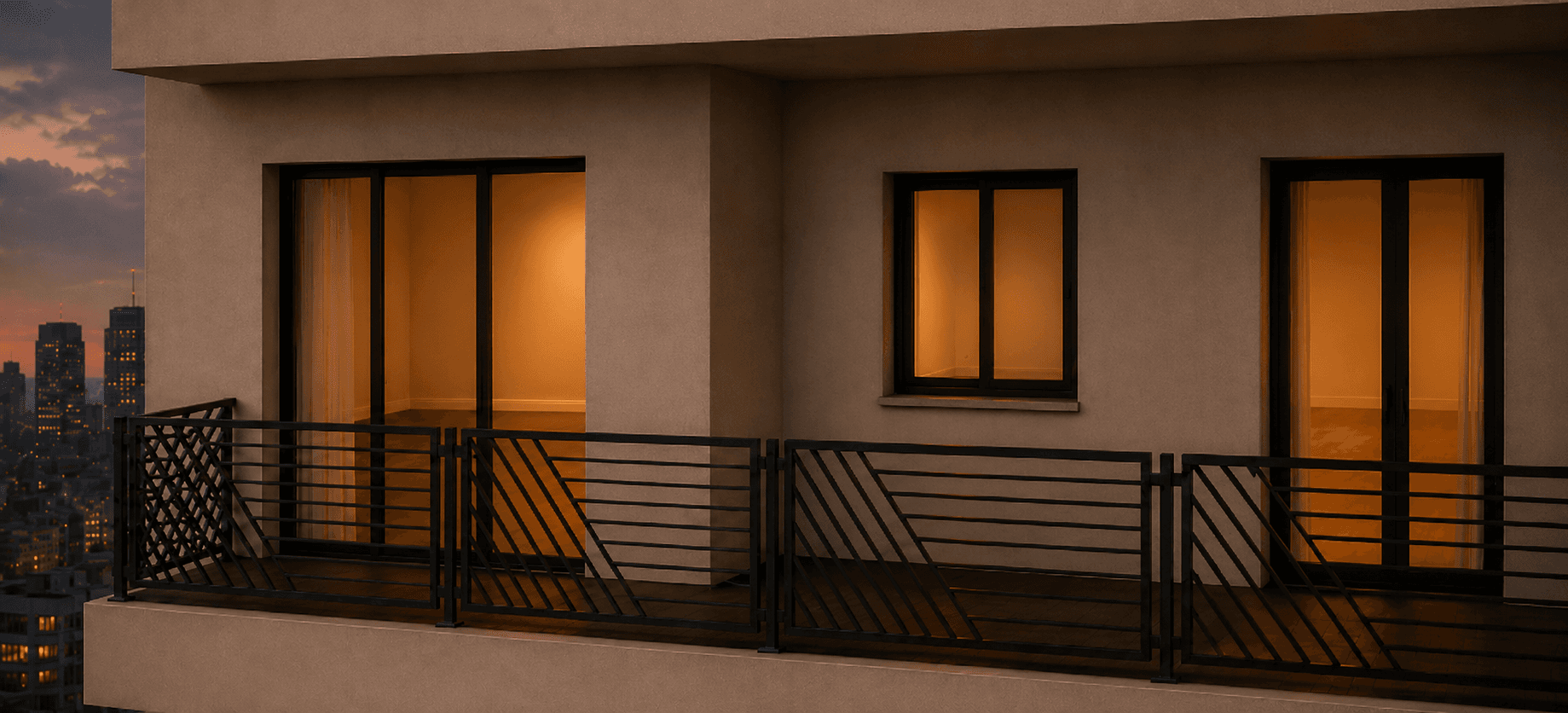 Architectural presentation visual of a residential building section in Dubai