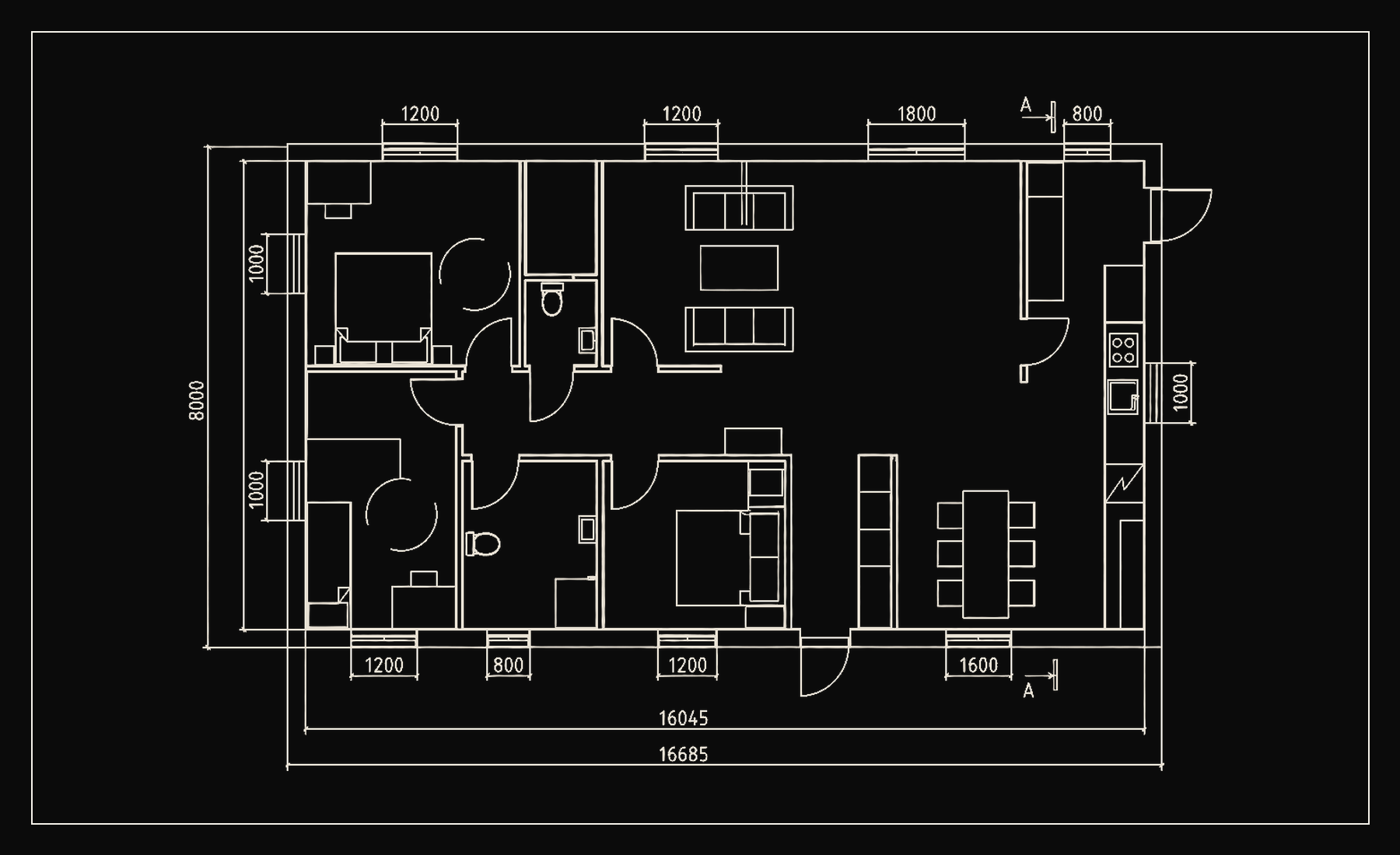 Original 2D architectural floor plan